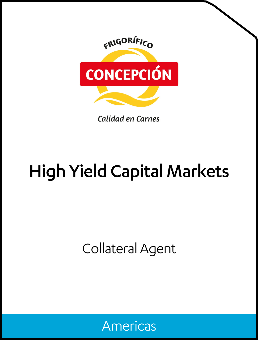 Frigorifico Concepion High Yield Capital Markets Tombstone