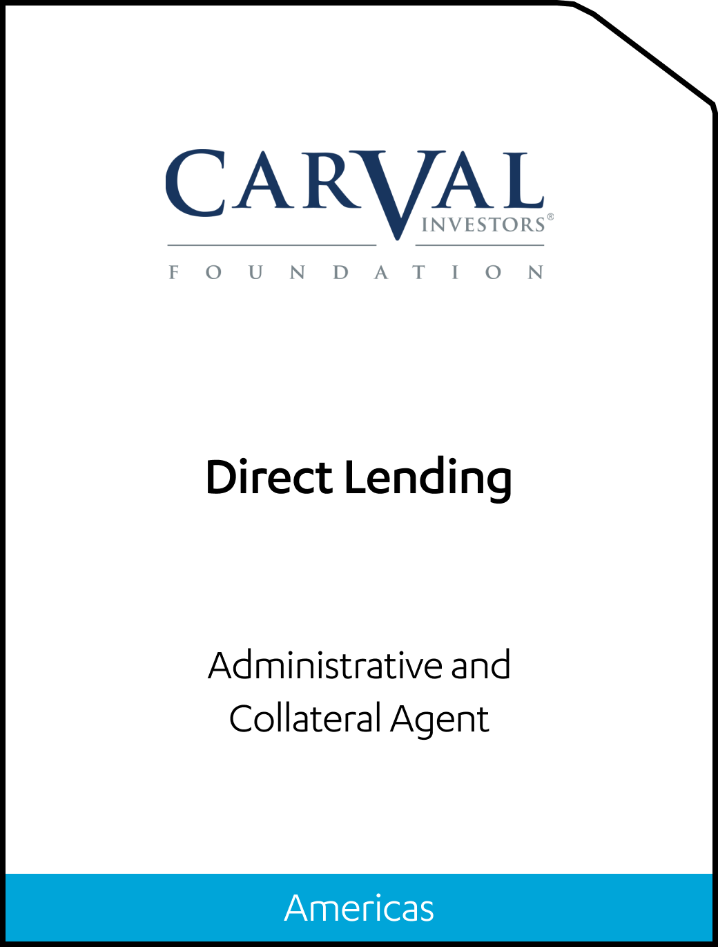 CarVal Direct Lending Tombstone