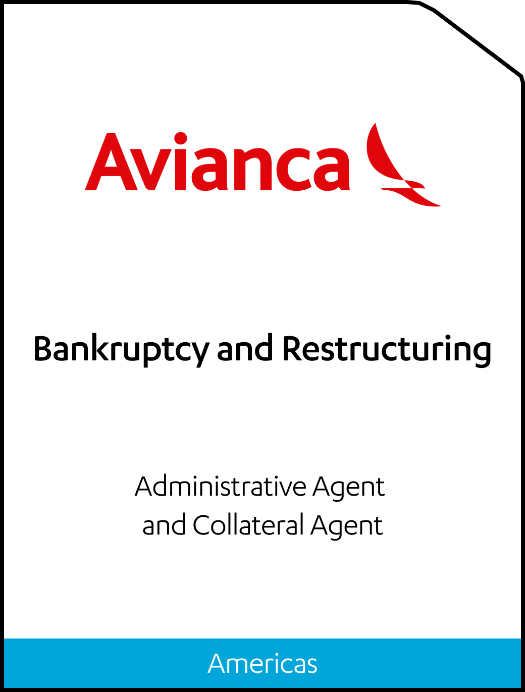 Avianca Bankruptcy and Restructuring Tombstone