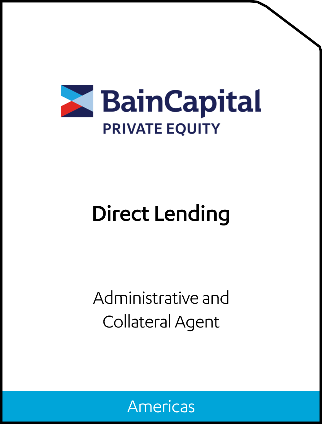 Bain Capital Direct Lending Tombstone