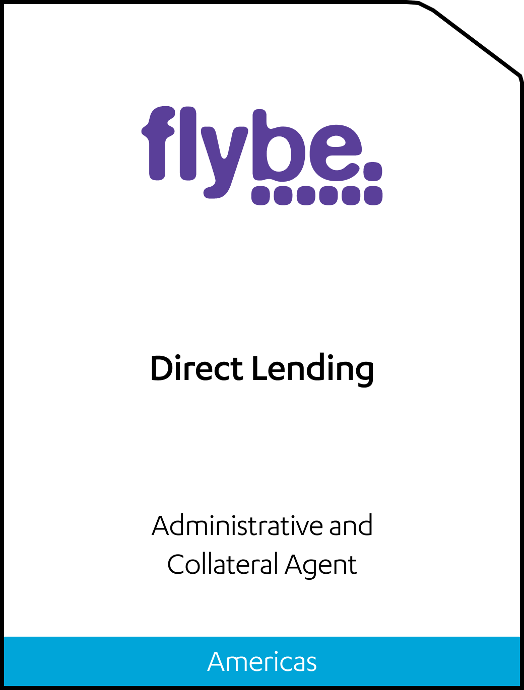 Flybe Direct Lending Tombstone