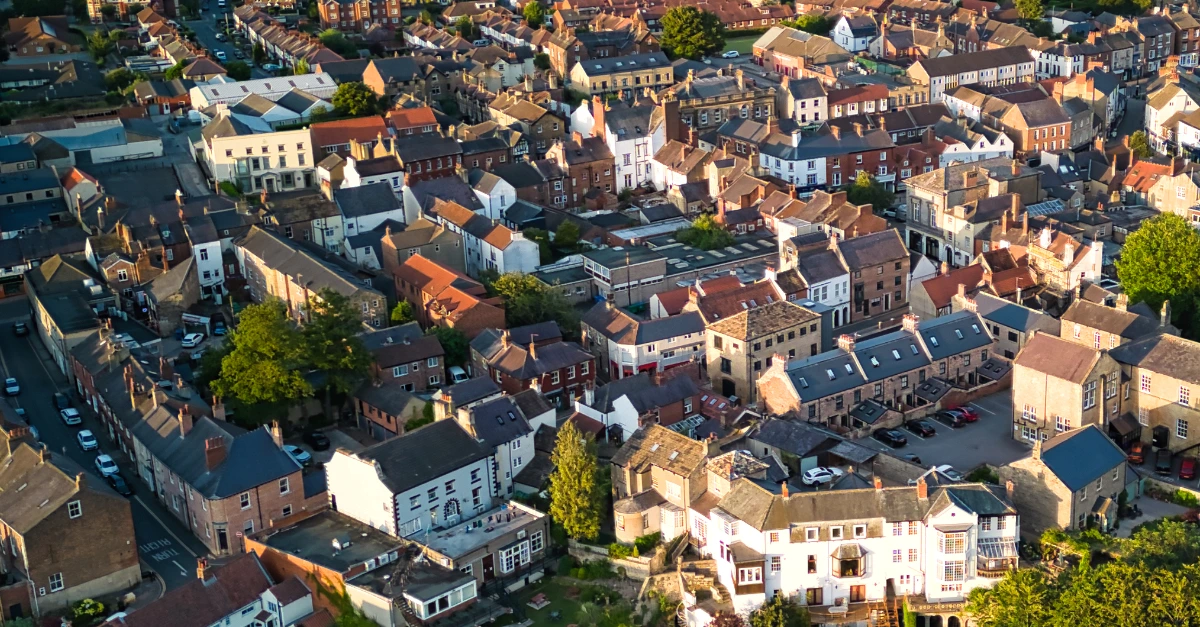 Image of town from above